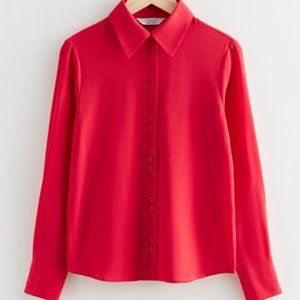 Silk Collared button down shirt